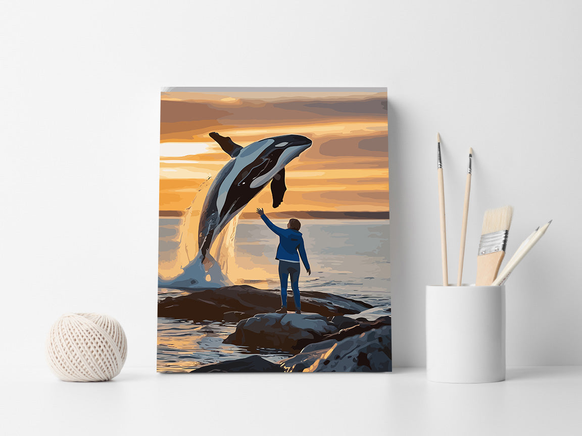 Pictura pe Numere – Salutul orcei in lumina apusului 7462