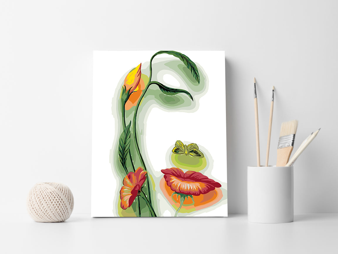 Set Pictură pe numere - Portret din Flori 6018