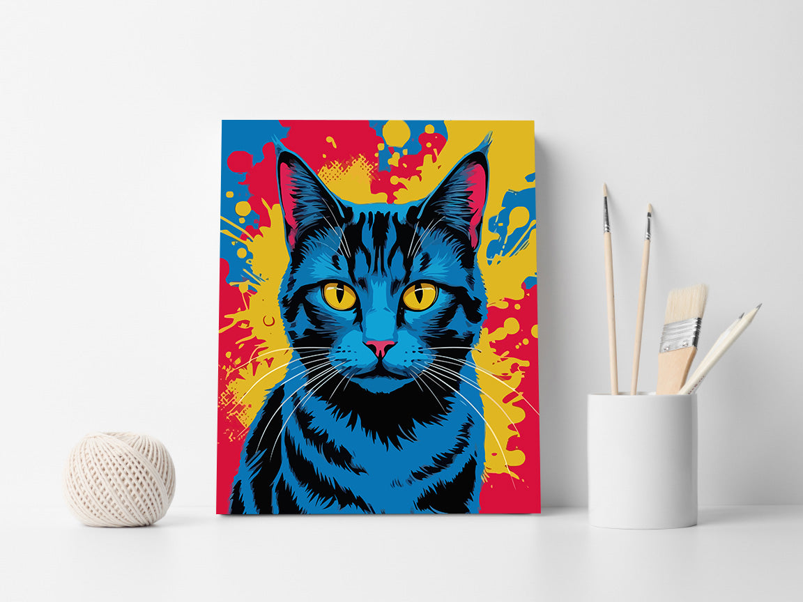 Pictura pe Numere – Pisica pop art 7409