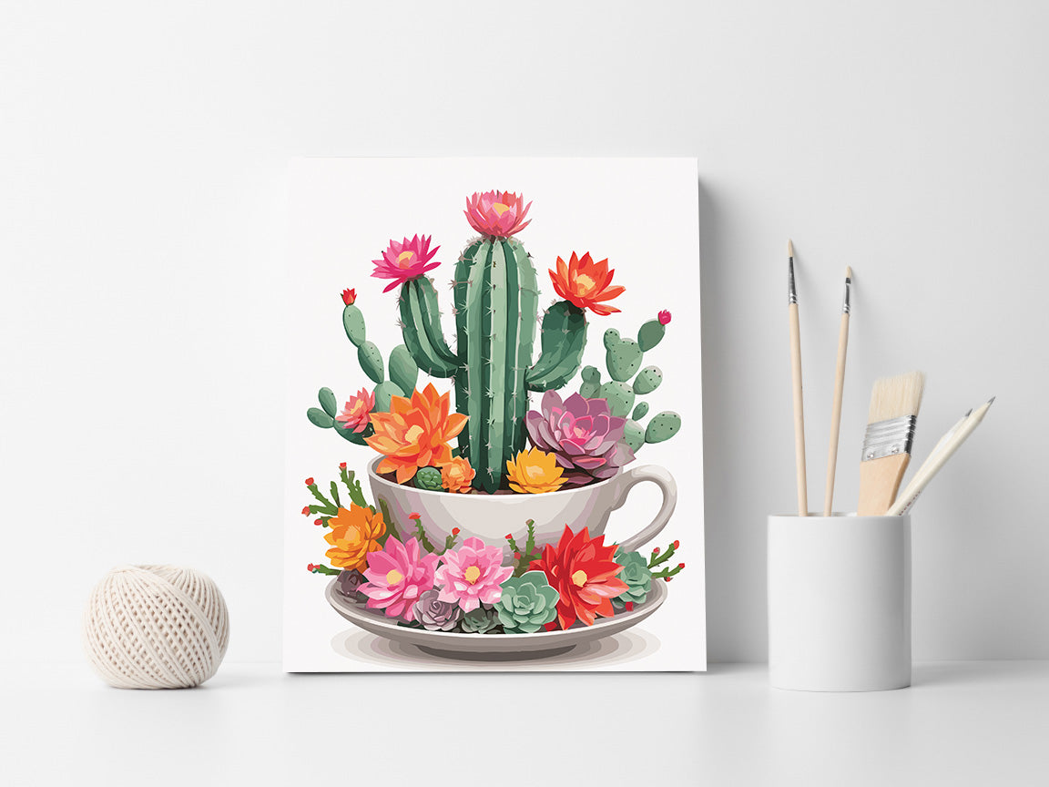 Pictura pe Numere – Cactusi si suculente 7242