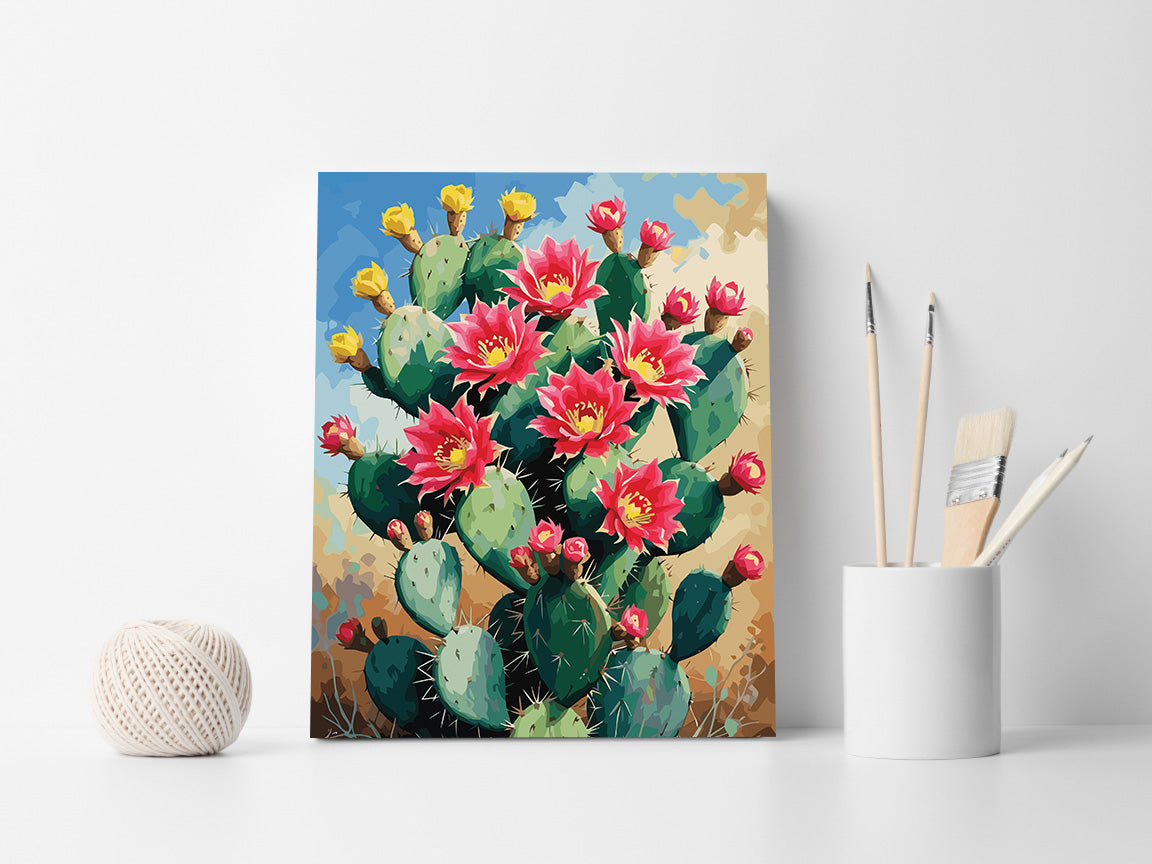 Pictura pe Numere – Cactusi infloriti 7245