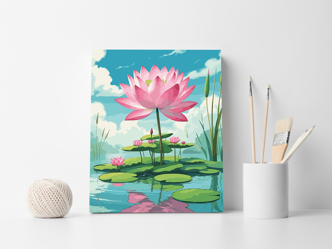 Pictura pe Numere – Lotusul roz 7187