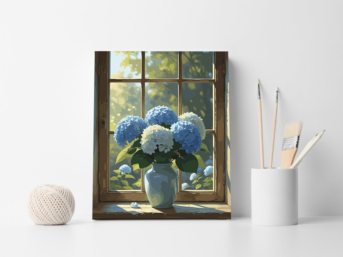 Pictura pe Numere – Albastru la fereastra 7059