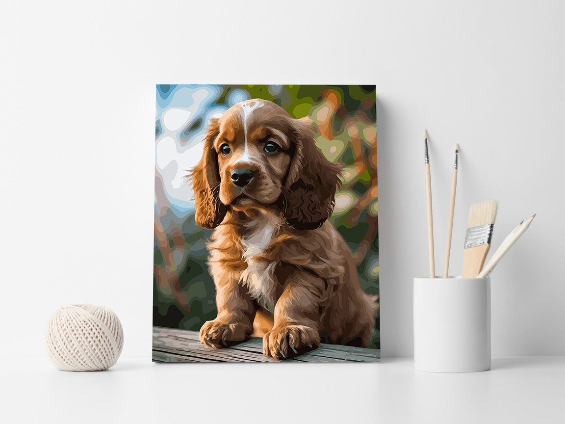Pictura pe Numere – Puiul de cocker 7386