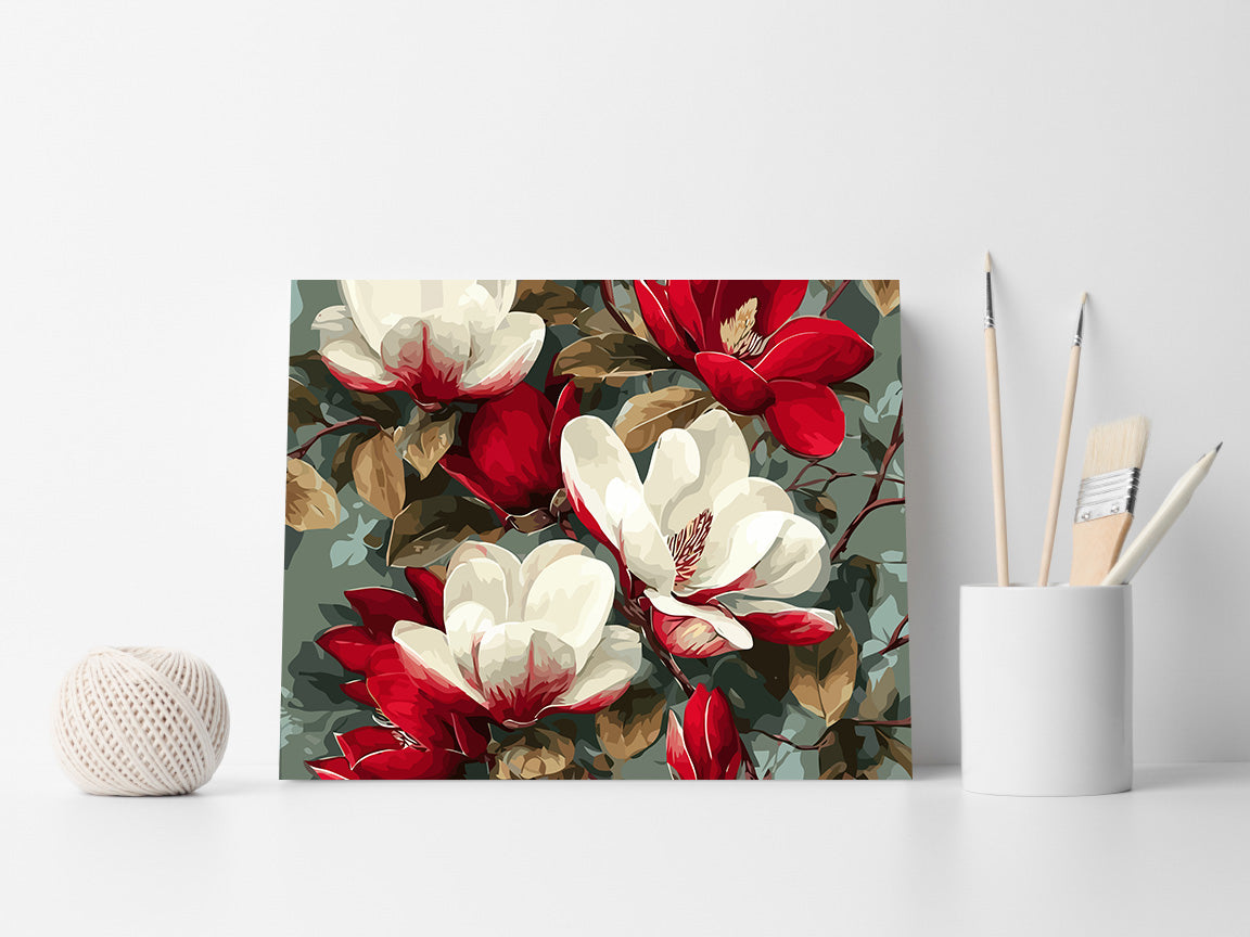 Pictura pe Numere – Magnolii Rubinii 6548