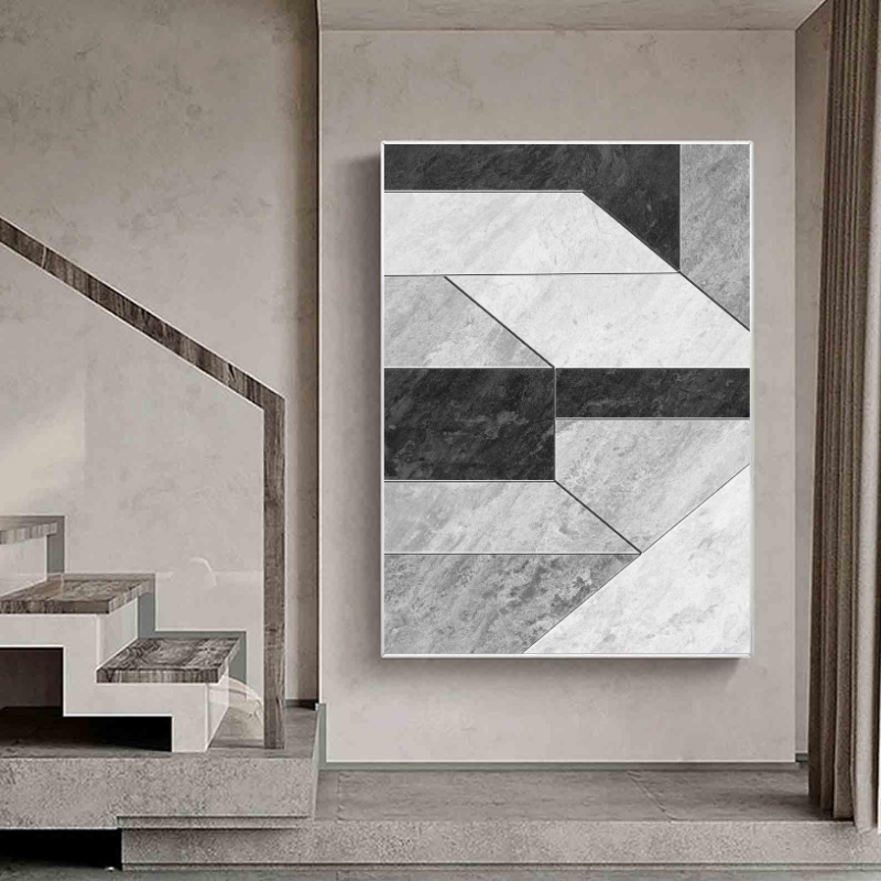 Peinture sur toile – Géométrie abstraite moderne