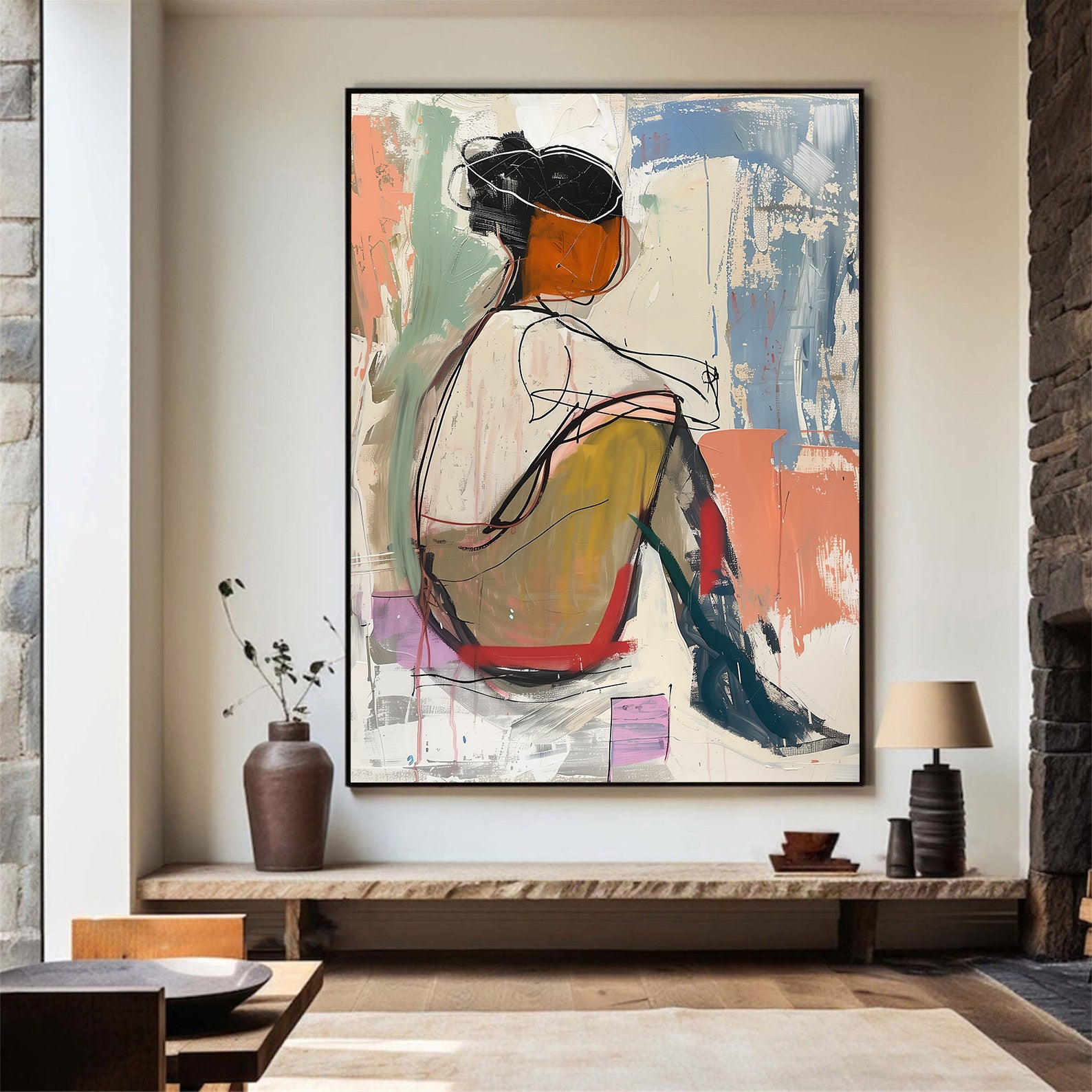 Peinture sur toile – Contemplation profonde