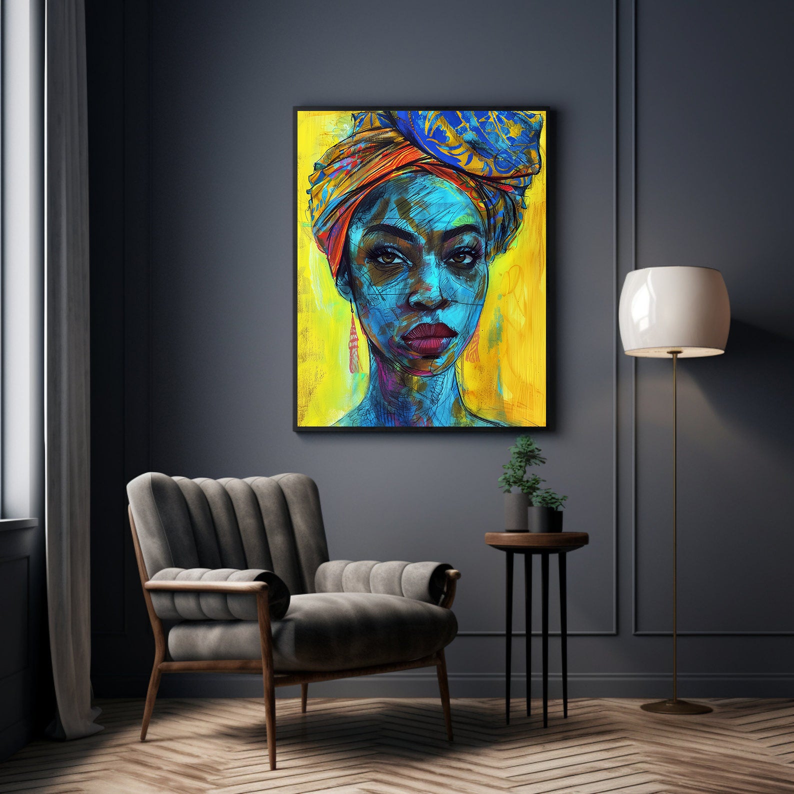 Peinture sur toile - Bougie allumée