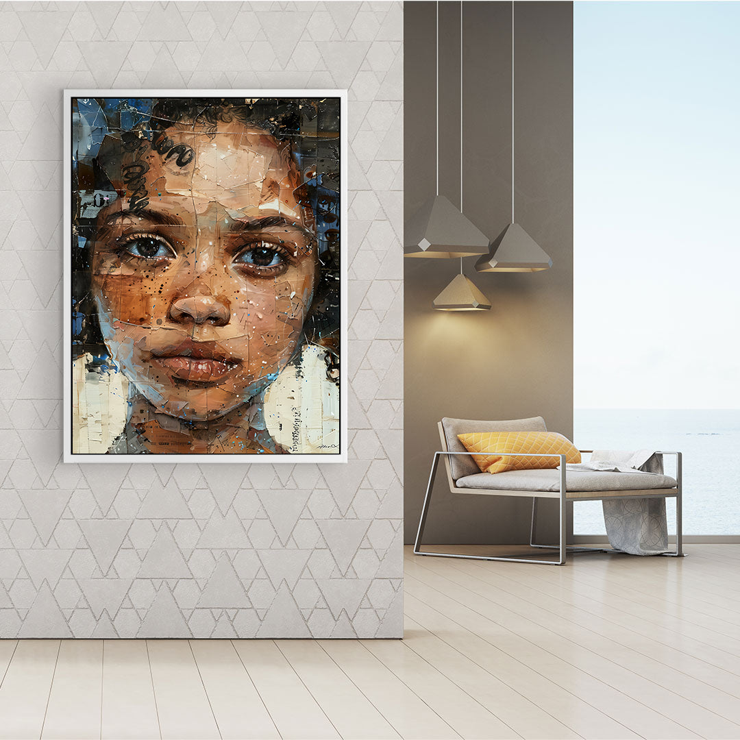 Peinture sur toile - Bougie allumée