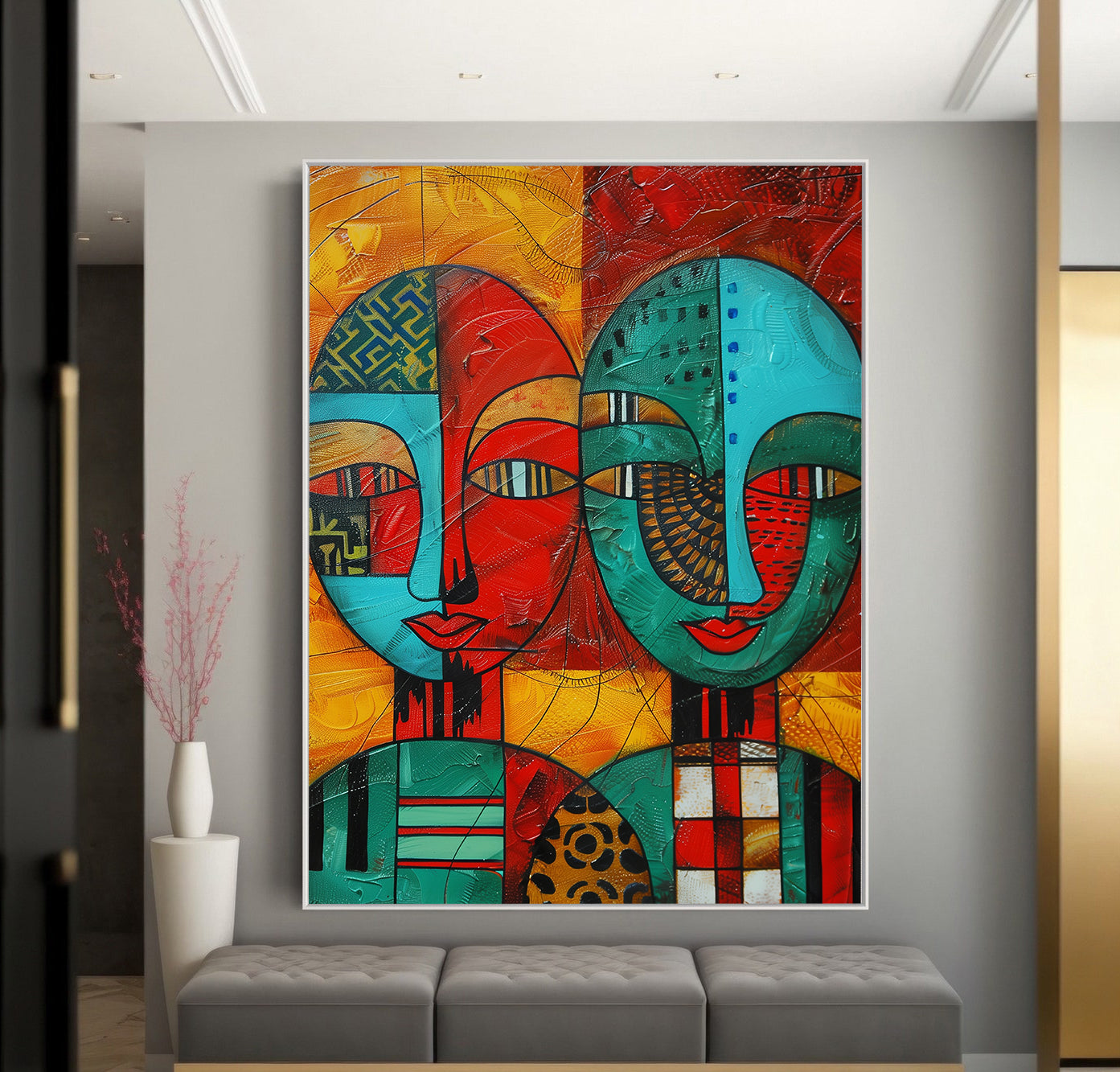 Peinture sur toile - Bougie allumée