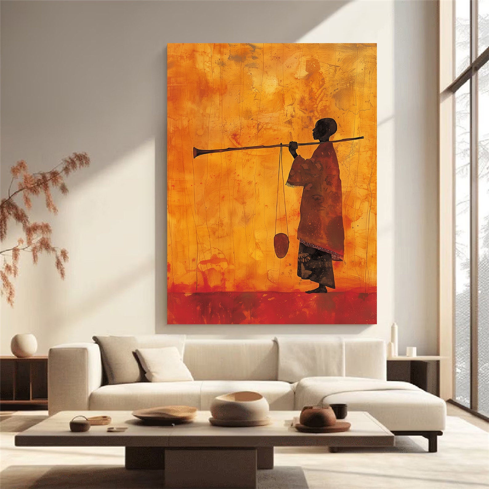 Peinture sur toile - Bougie allumée