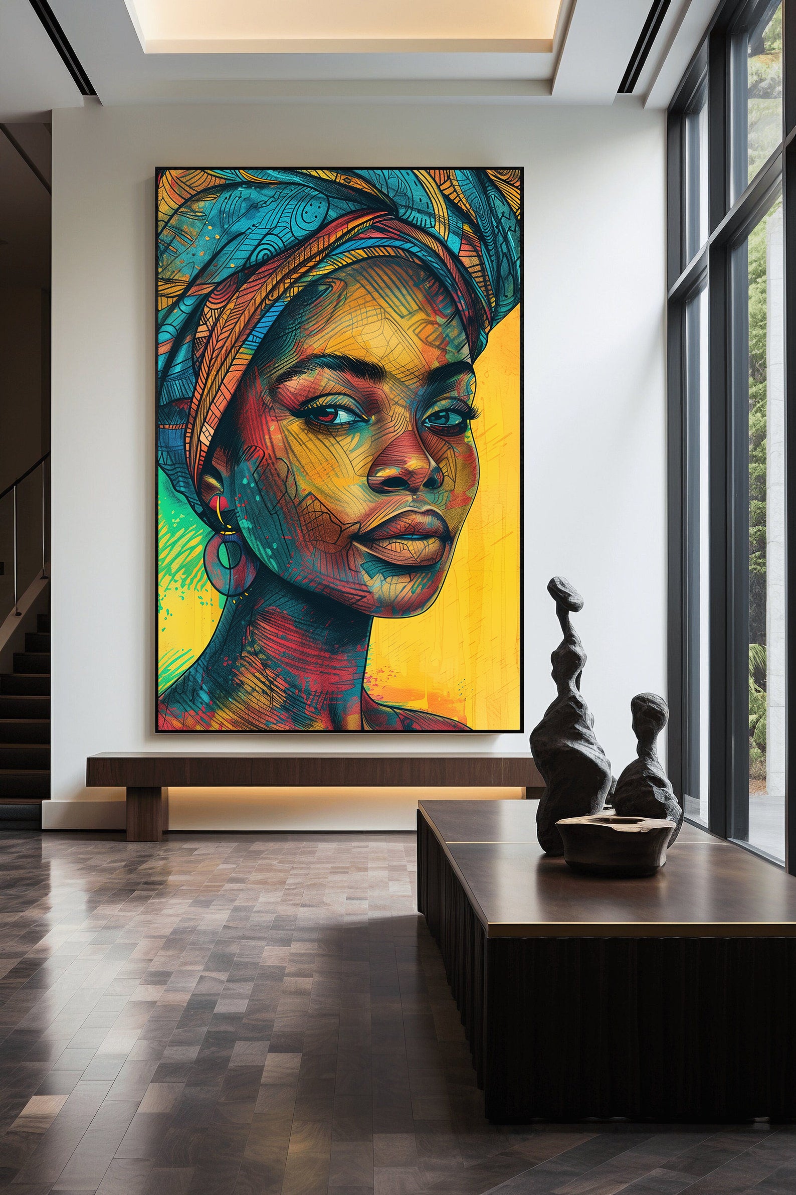 Tablou Canvas - Portret Femeie Africană