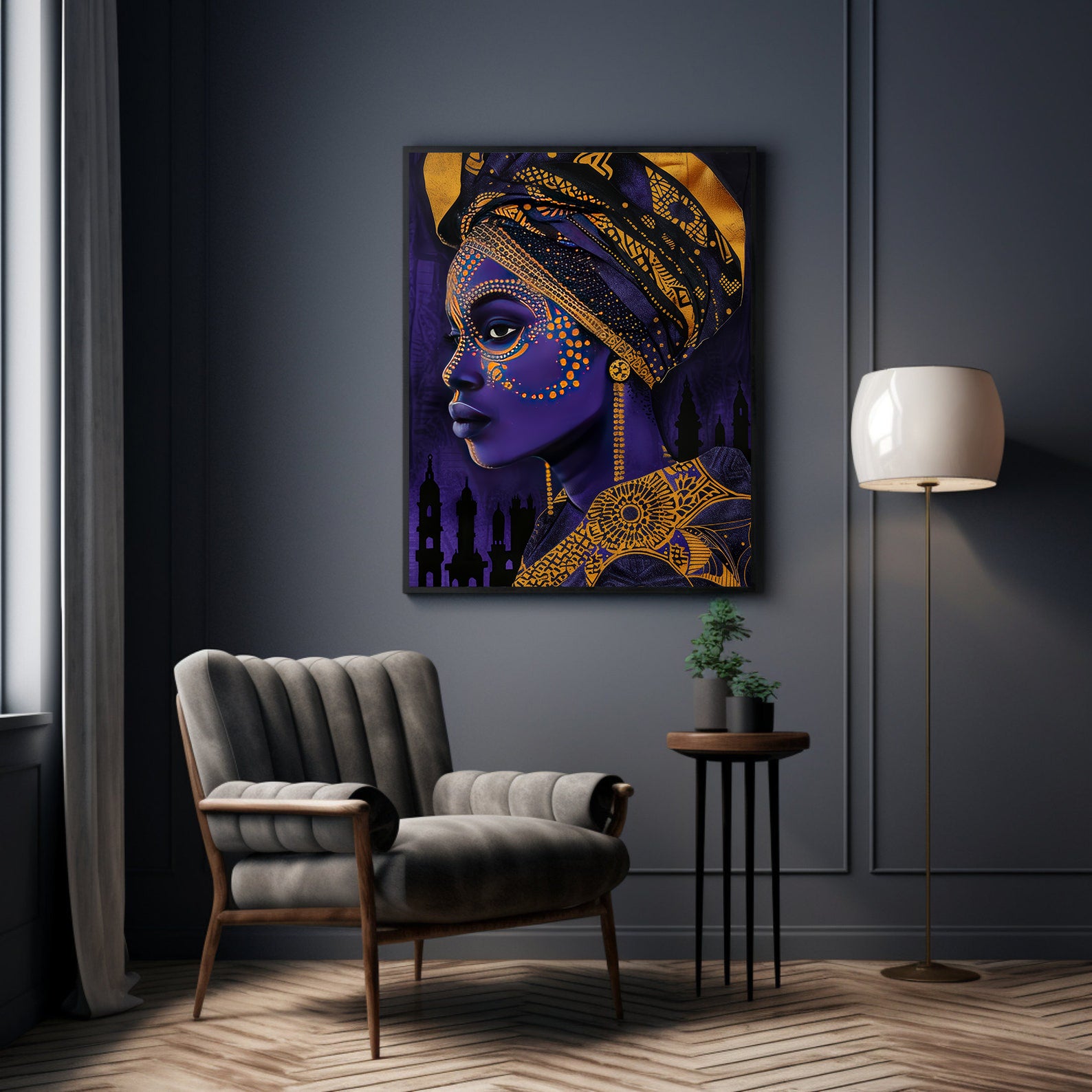 Peinture sur toile - Bougie allumée