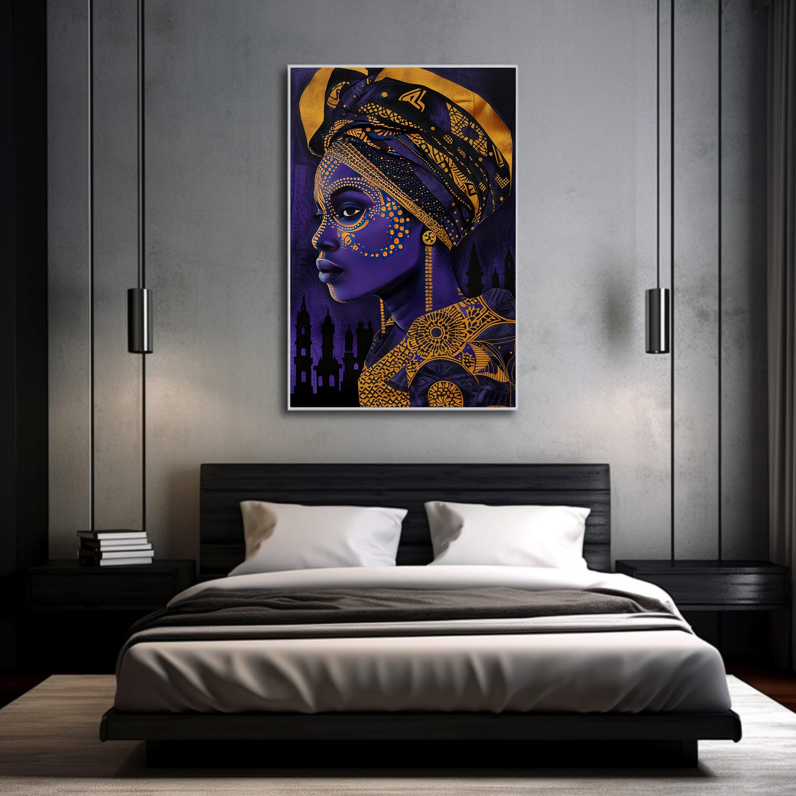 Peinture sur toile - Bougie allumée