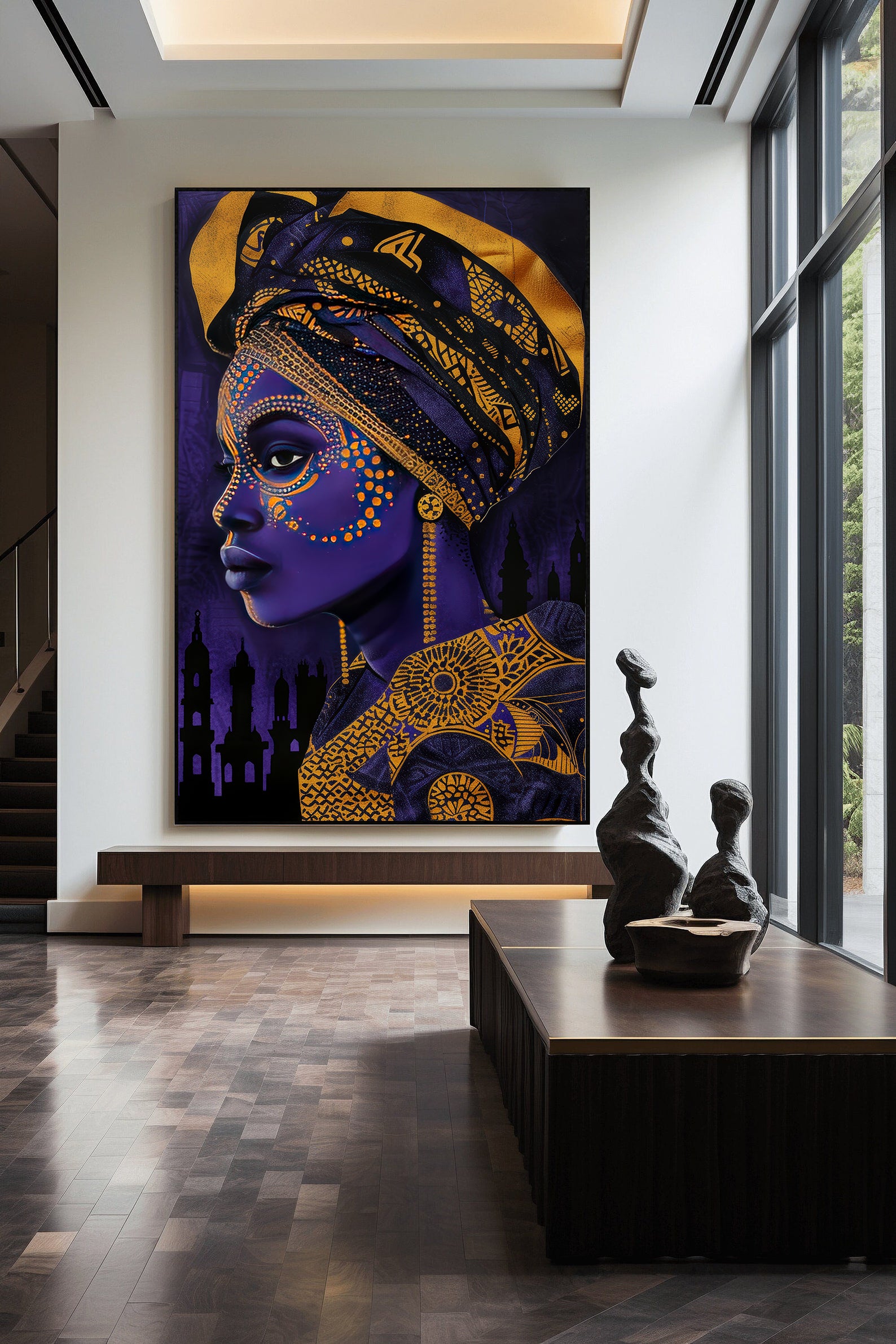 Peinture sur toile - Bougie allumée