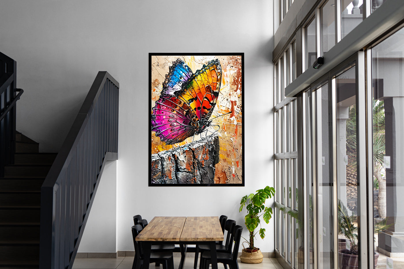 Tablou Canvas - Fluture Multicolor