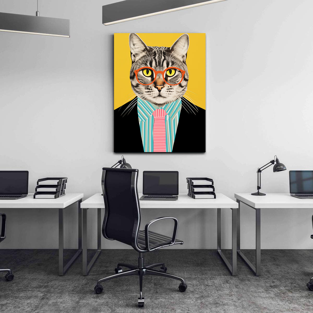 Tablou Canvas - Businessman Cat