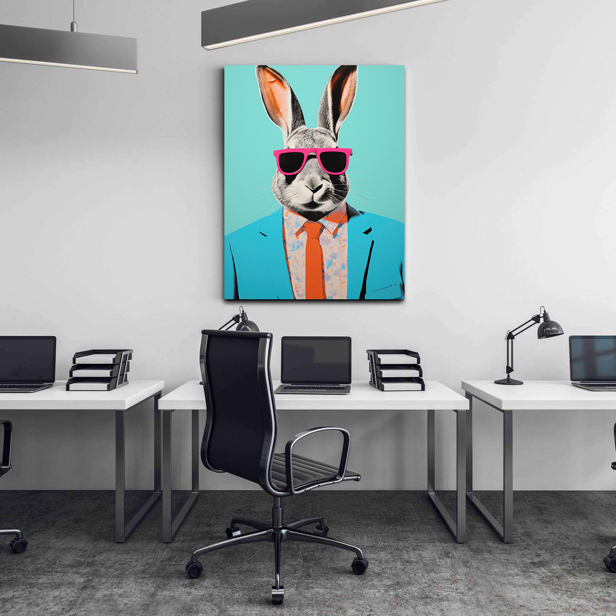 Tablou Canvas - Businessman Bunny