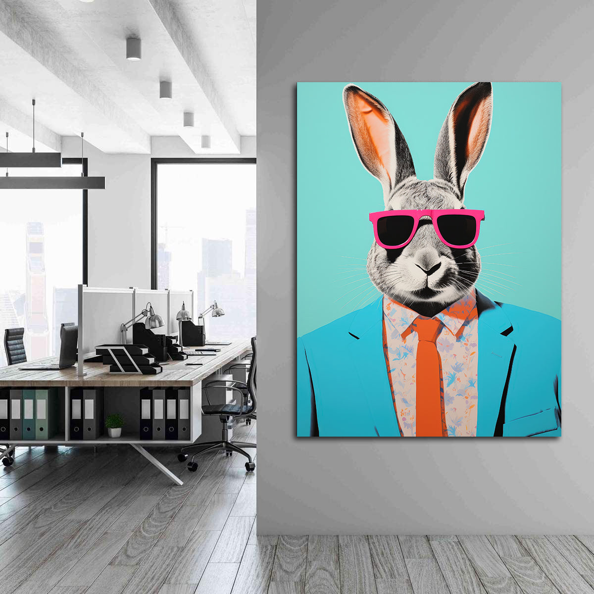 Tablou Canvas - Businessman Bunny