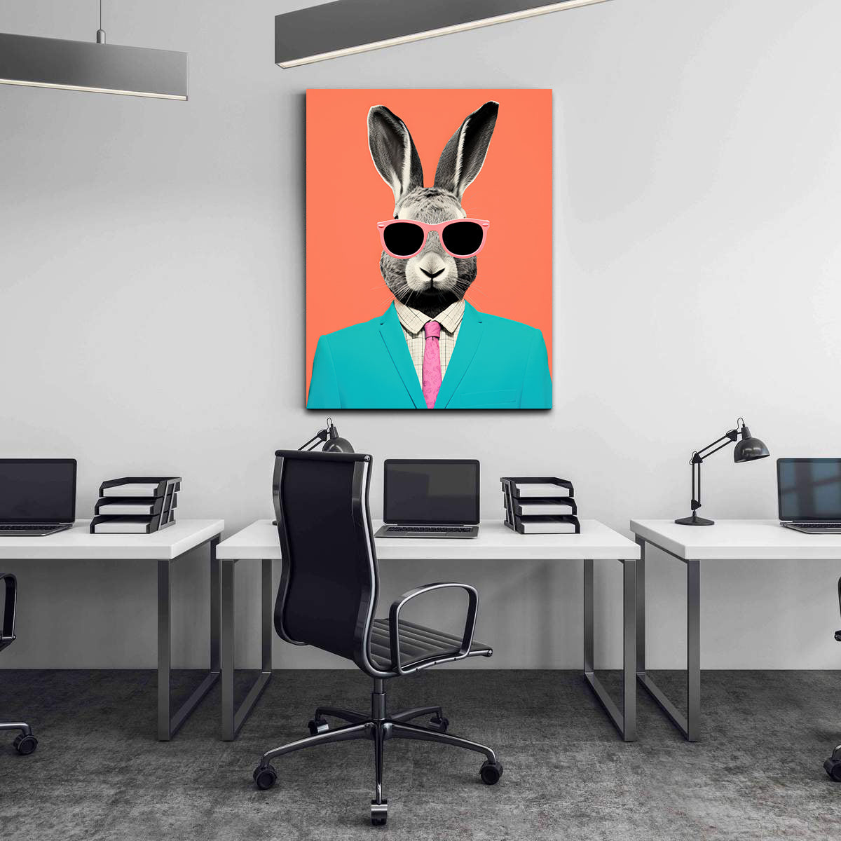 Tablou Canvas - Businessman Bunny