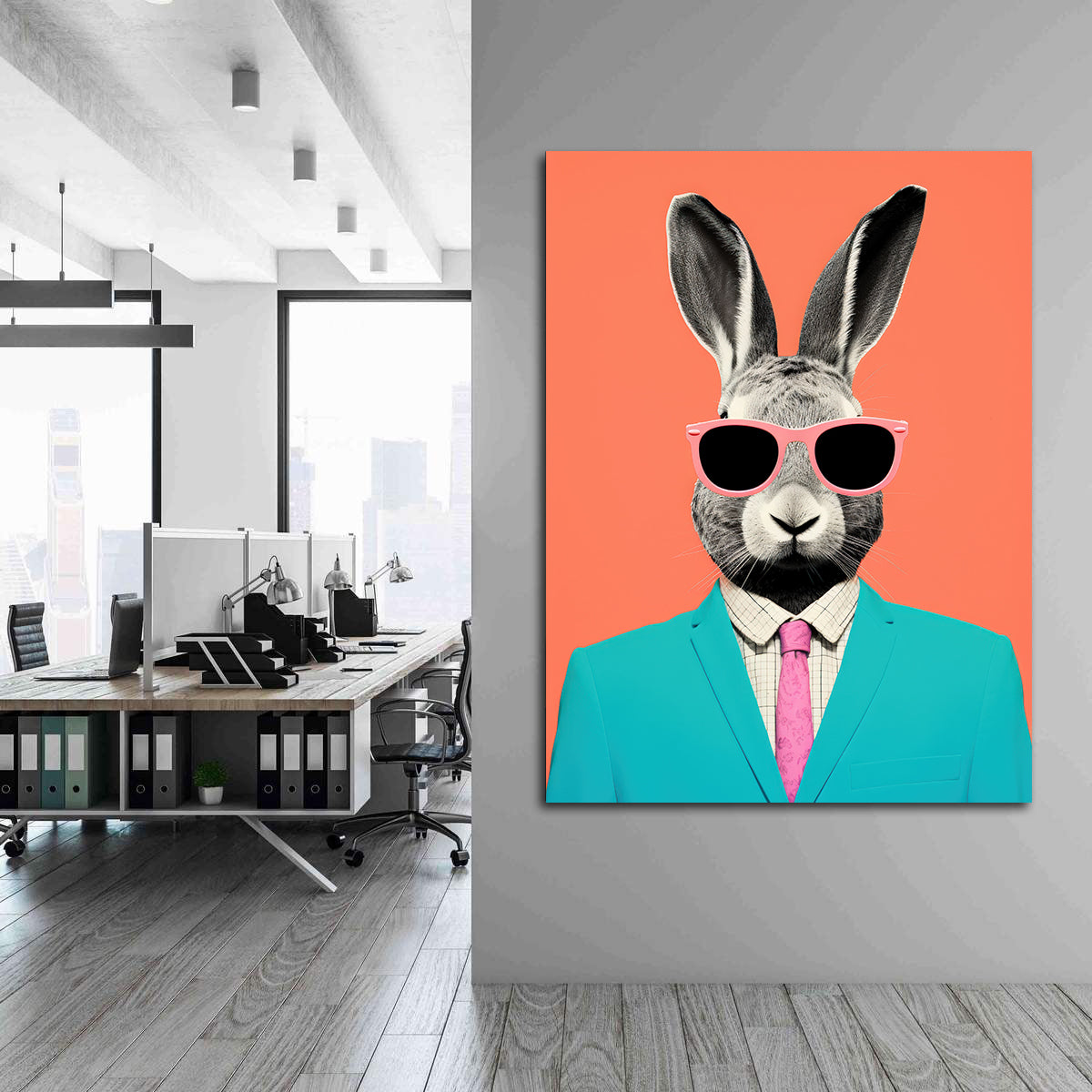 Tablou Canvas - Businessman Bunny