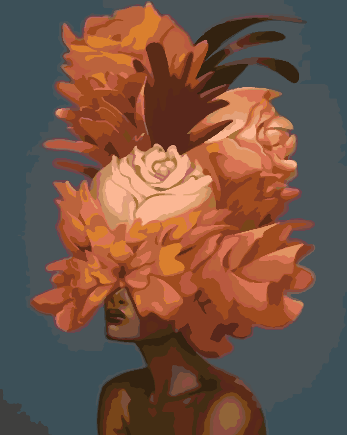 Pictura pe numere - Floral Head 4088