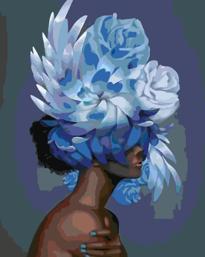 Pictura pe numere - Floral Head 4090
