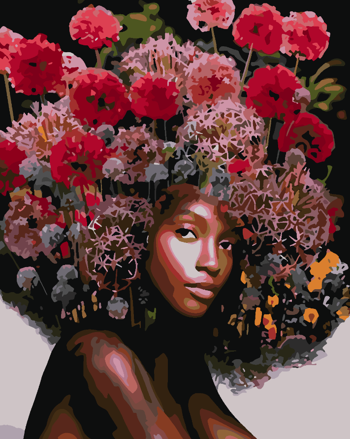 Pictura pe numere - Floral Head 4091