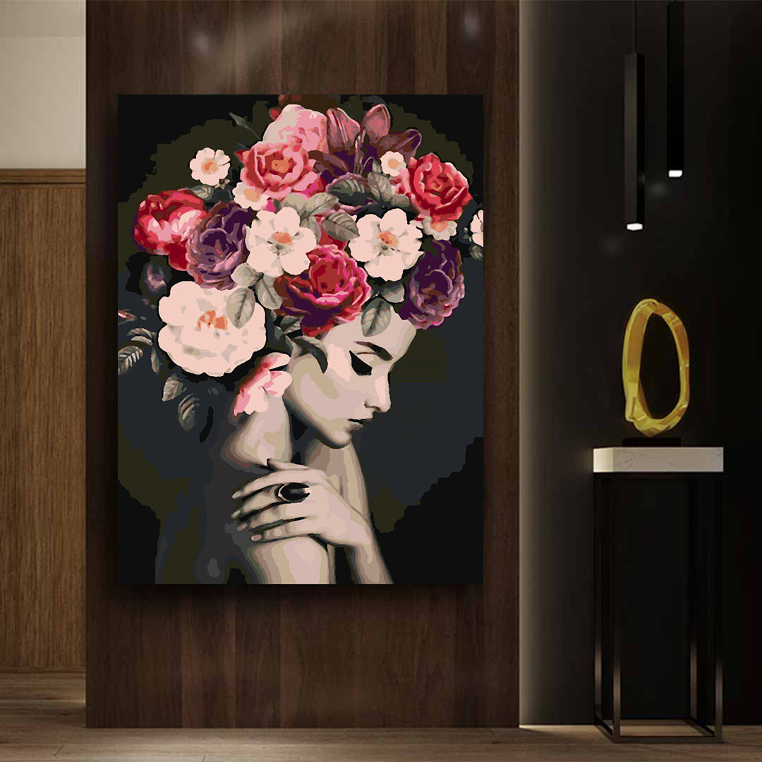 Pictura pe numere - Floral Head 4096