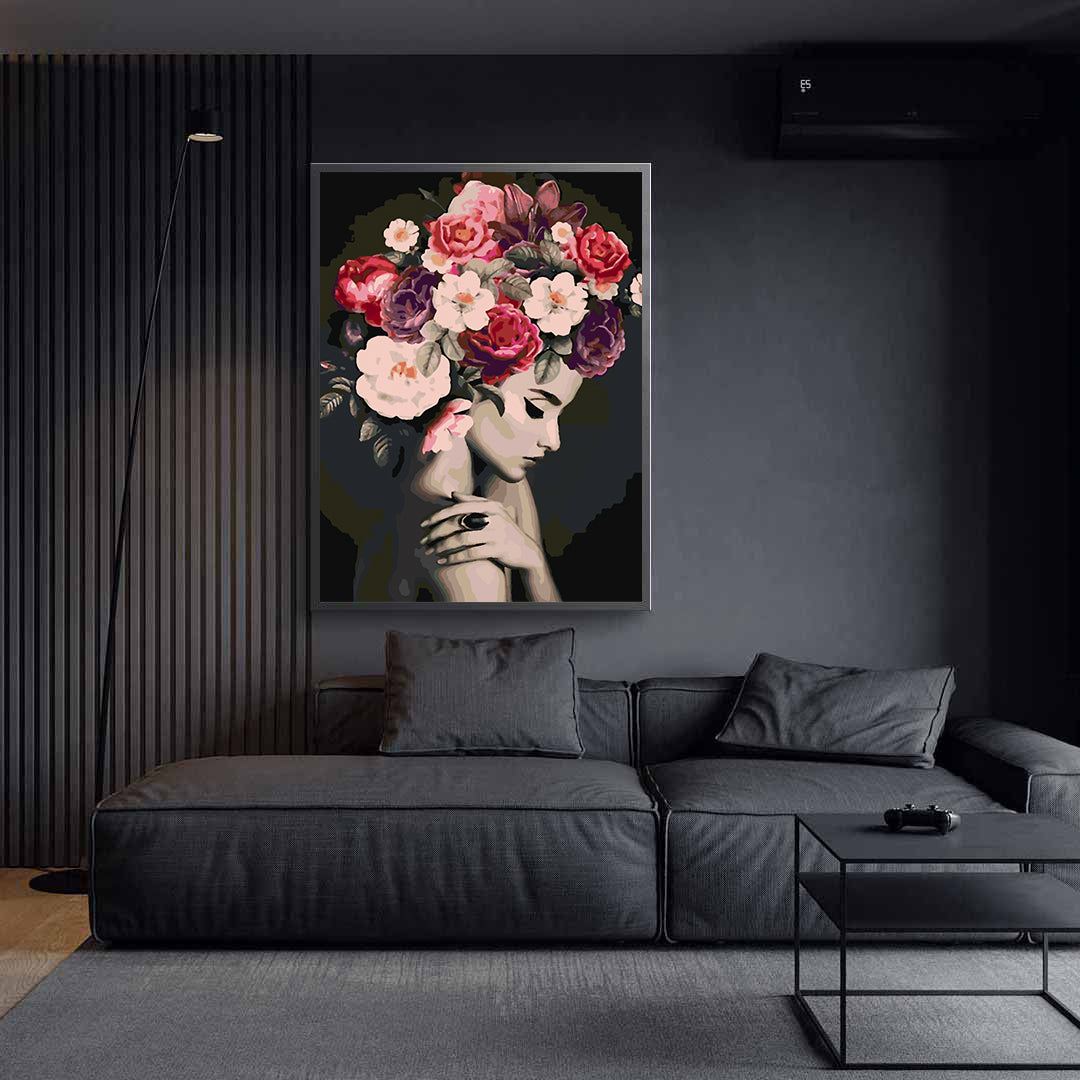 Pictura pe numere - Floral Head 4096