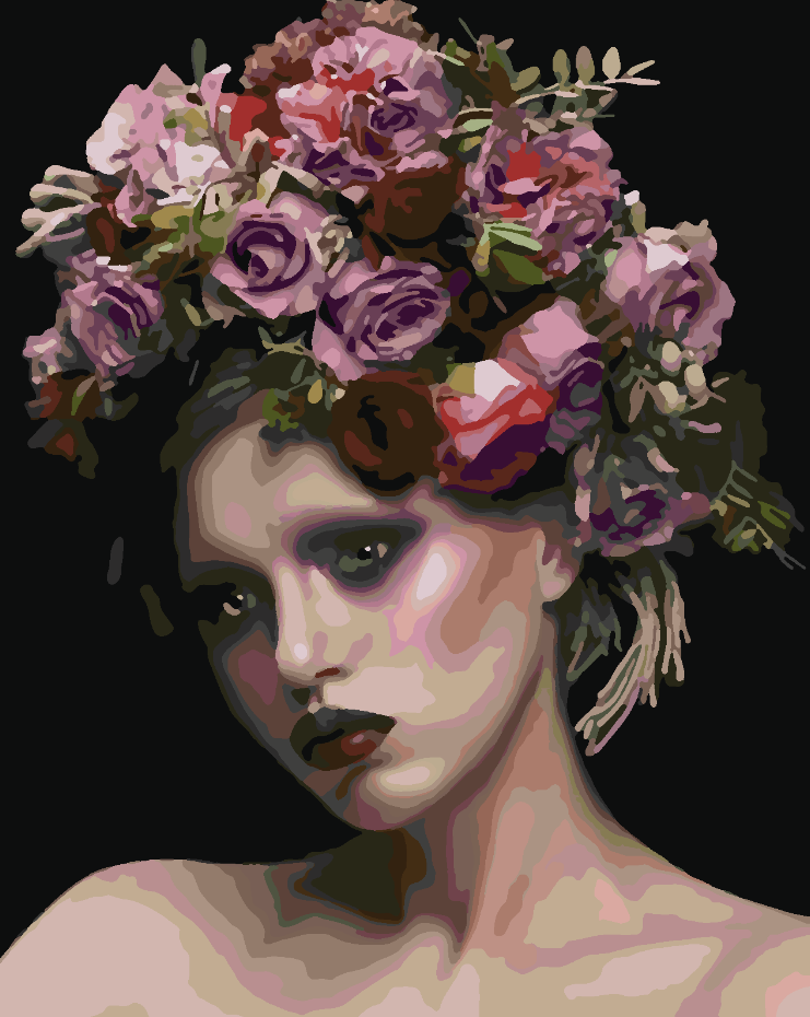 Pictura pe numere - Floral Head 4099