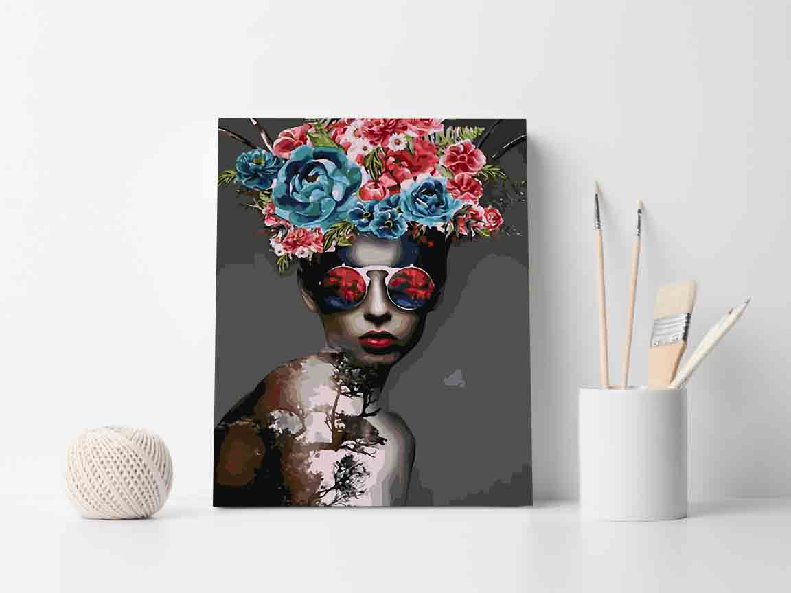 Pictura pe numere - Floral Head 4102