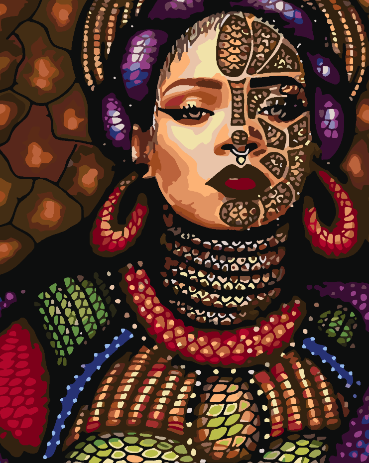 Peinture par numéros - Portrait de fille 4115