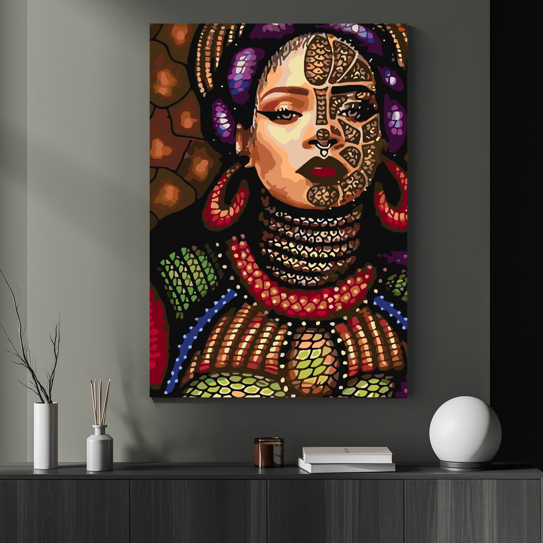 Peinture par numéros - Portrait de fille 4115