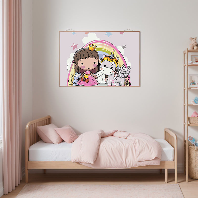 Pictura pe numere - Mica Prințesă cu Unicornul 4132