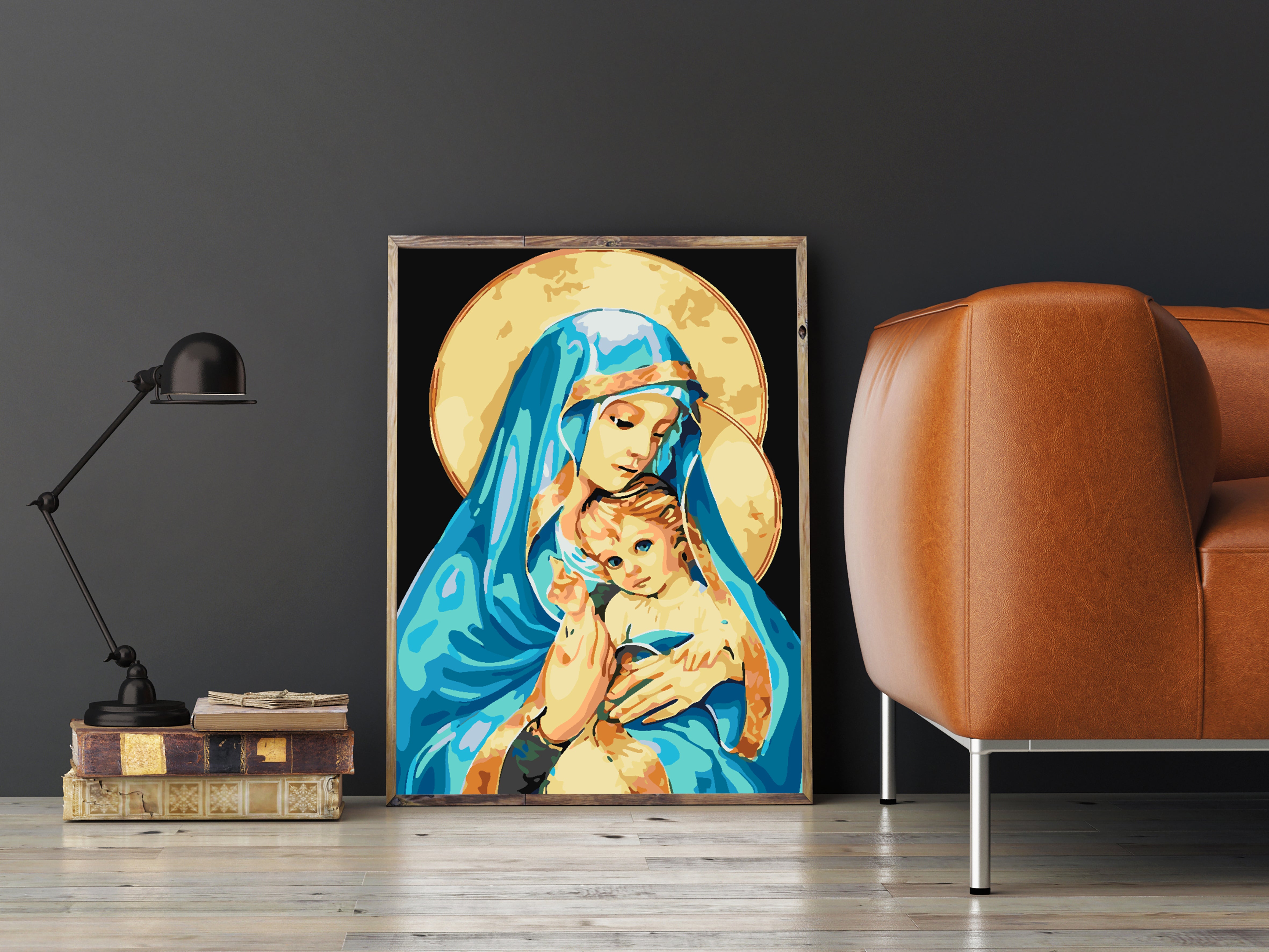 Pictura pe numere - Sfânta Maria cu Pruncul 4165