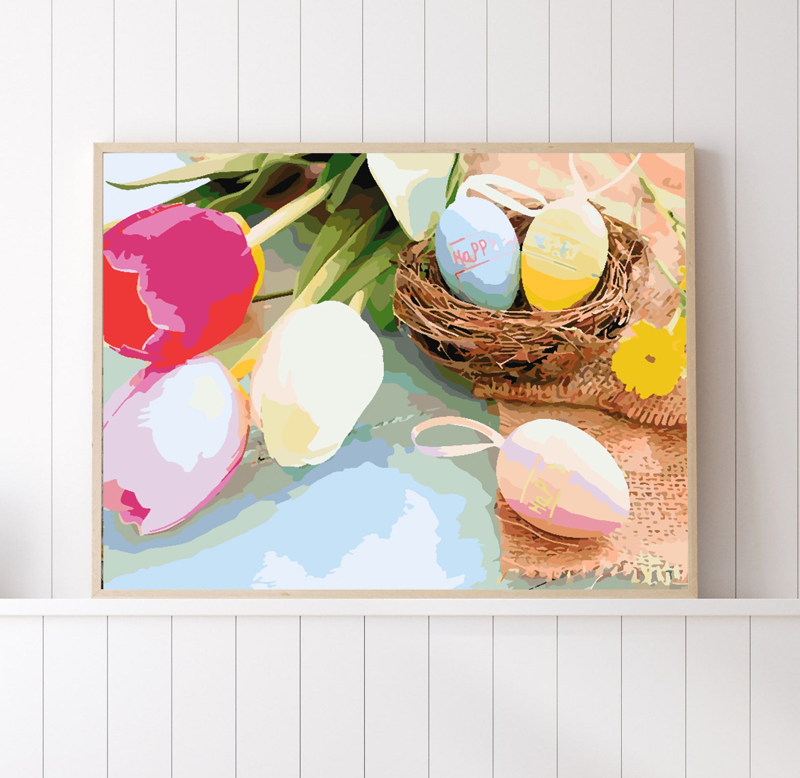 Peinture par numéros - Oeufs de Pâques et Tulipes 4235