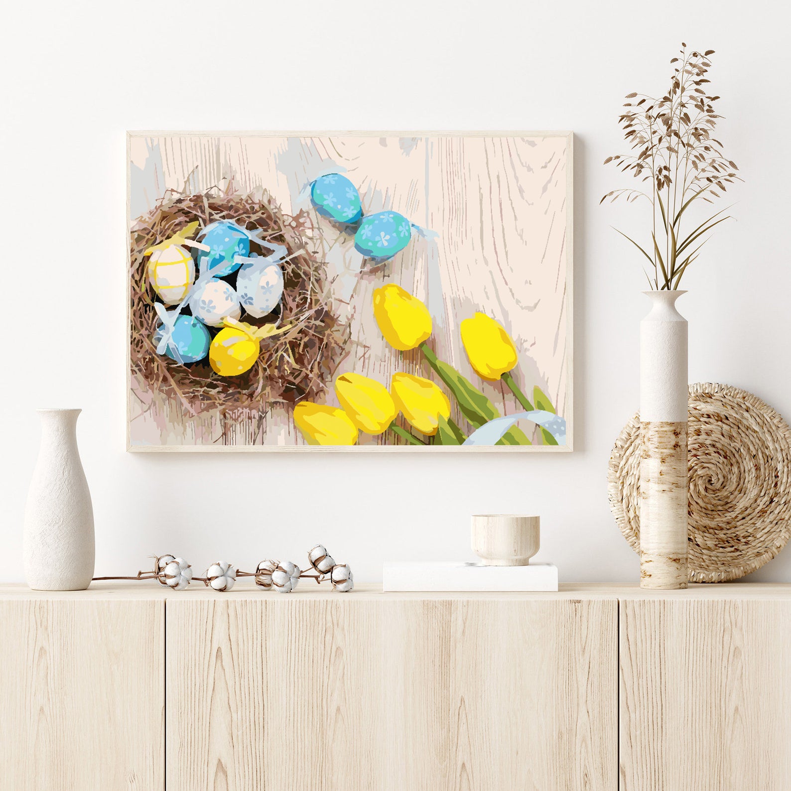 Pictura pe numere - Ouă de Paște cu Flori 4293