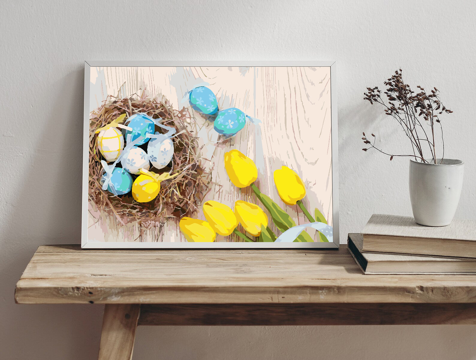 Pictura pe numere - Ouă de Paște cu Flori 4293