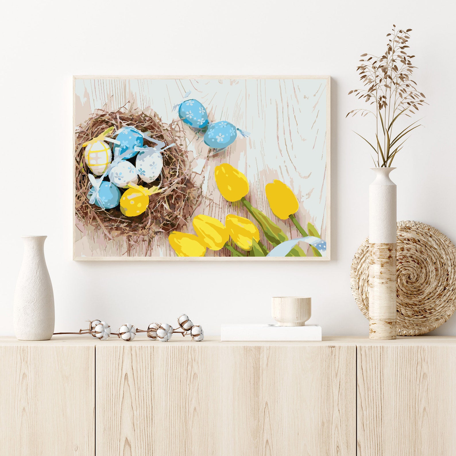 Peinture par numéros - Oeufs de Pâques et Tulipes 4301
