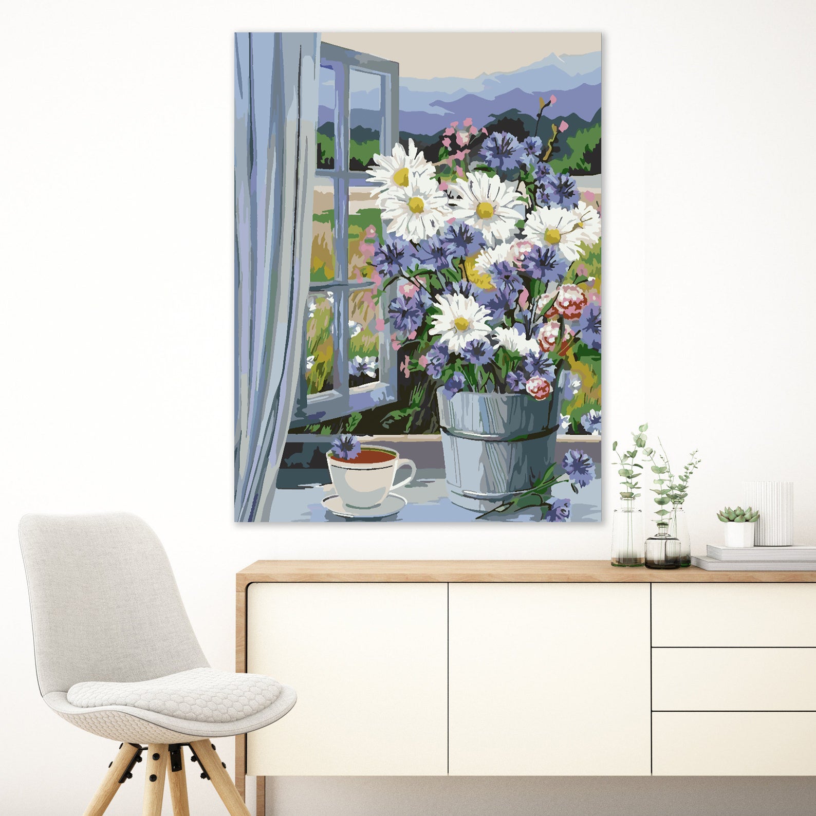 Peinture par numéros - Fleurs dans un vase Printemps 4342