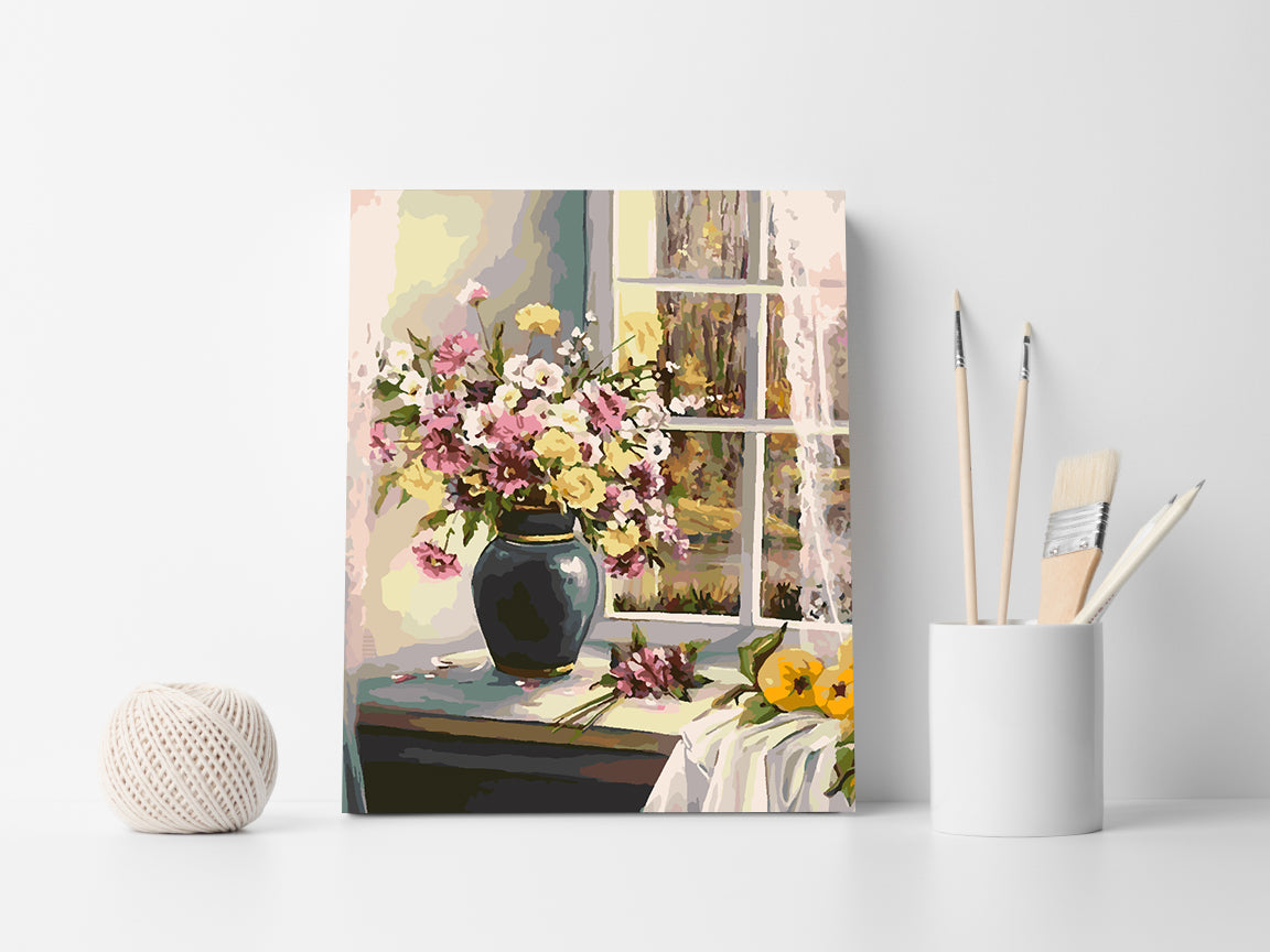 Peinture par numéros - Fleurs dans un vase 4357