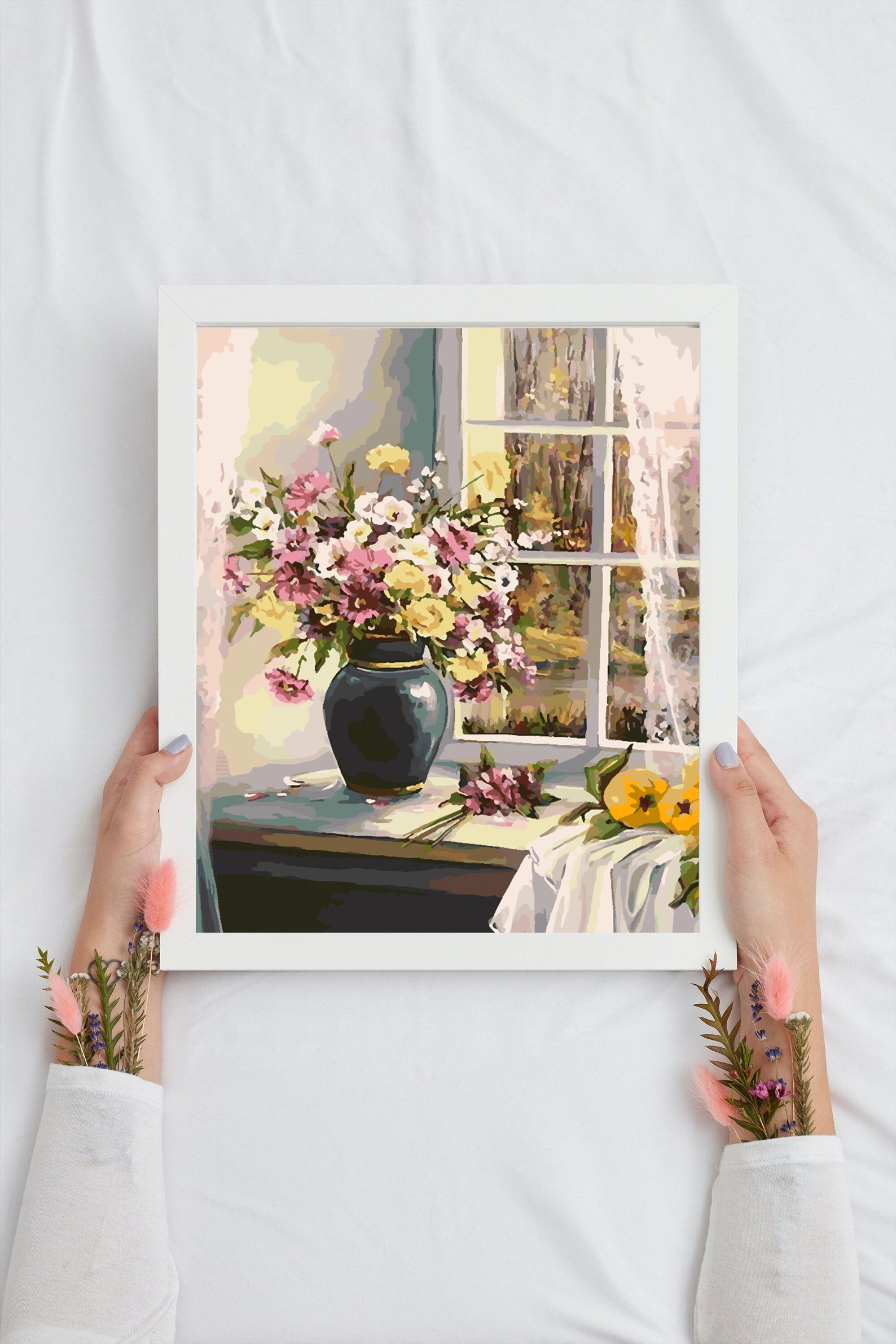 Peinture par numéros - Fleurs dans un vase 4357