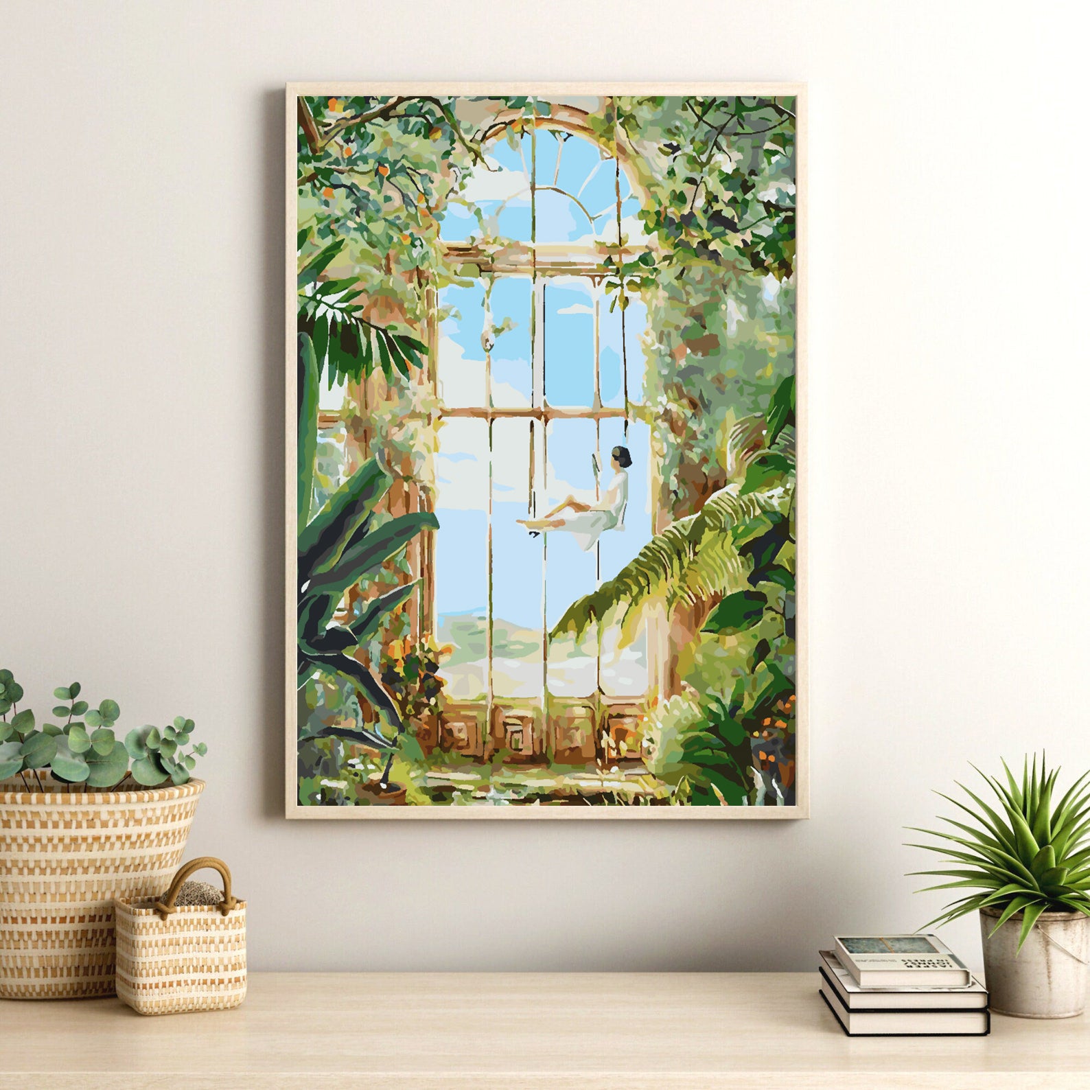 Promotie 40x50 - pictura pe numere - Fata pe Scrânciob 4368