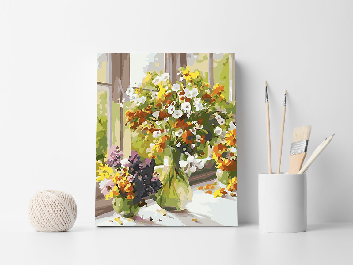 Peinture par numéros - Fleurs dans un vase 4370