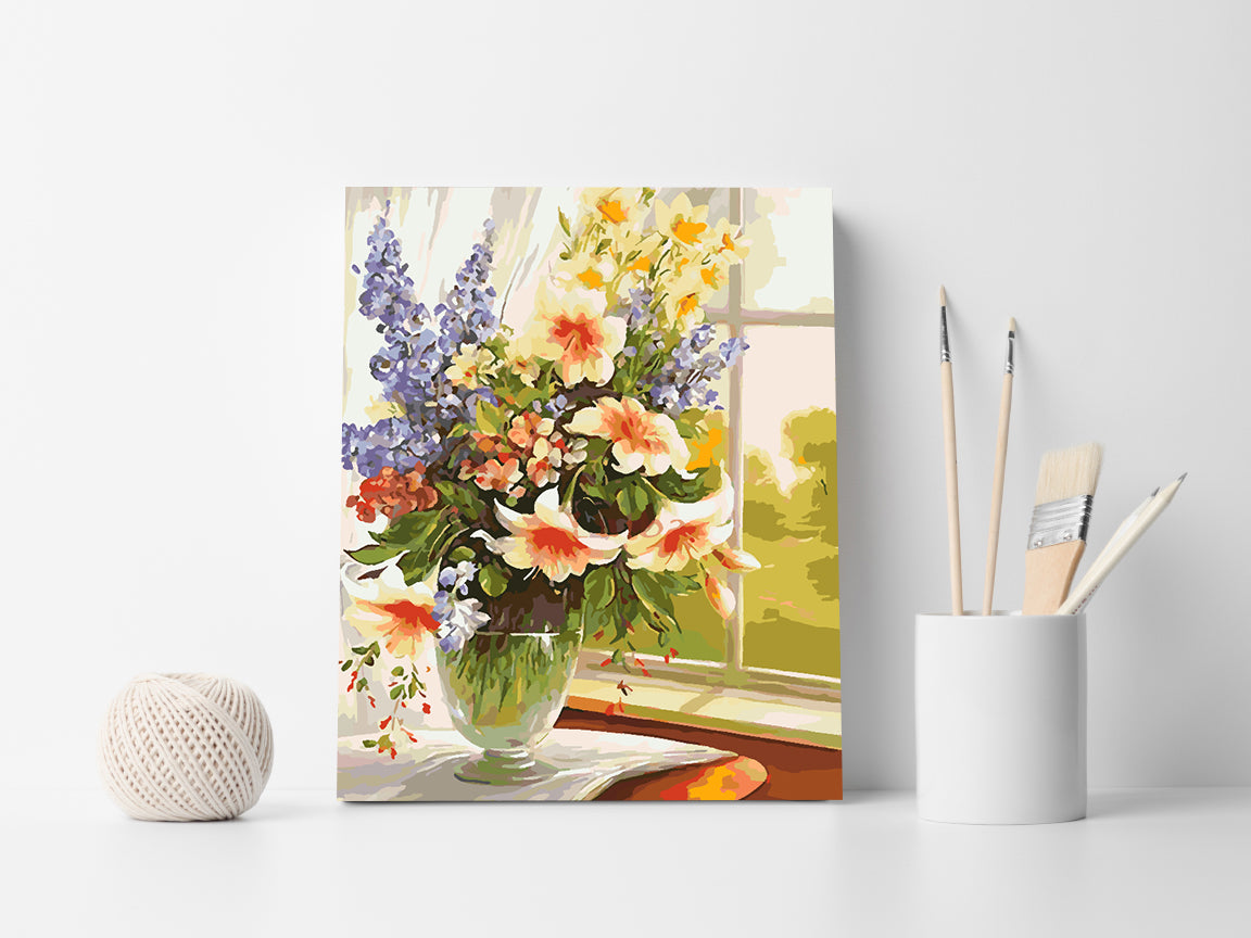 Peinture par numéros - Fleurs dans un vase 4380