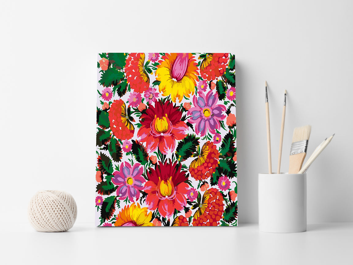 Pictura pe numere - Flori Multicolore 4438