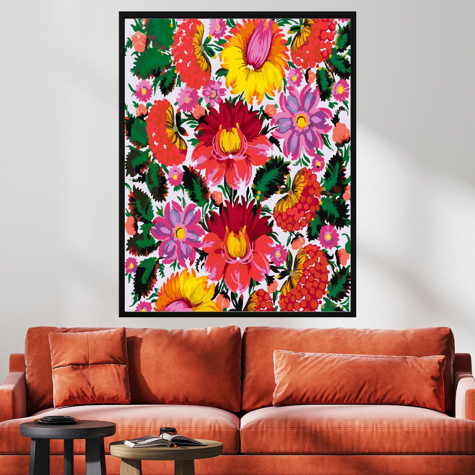 Pictura pe numere - Flori Multicolore 4438