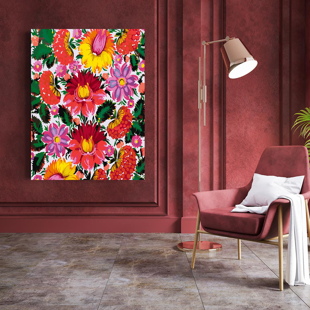Pictura pe numere - Flori Multicolore 4438