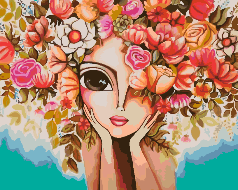 Pictura pe numere - Flower Head 4449
